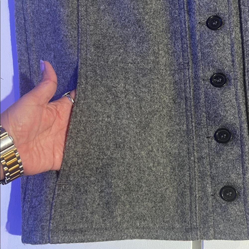 Filson Mackinaw Vest Womens L Gray Virgin Wool Made In USA 20004 - Picture 7 of 9